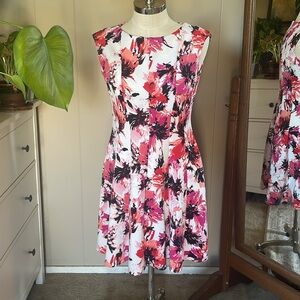 Floral fit and flare dress, size 12